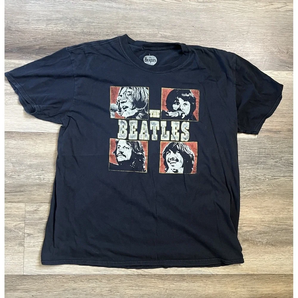 The Beatles T Shirt 2XL Black John Paul George Ringo 2020 Apple Corps Band Tee